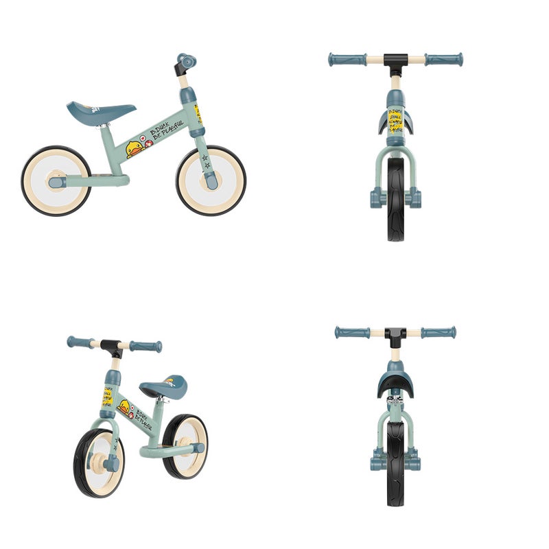 B.Duck - Kids Balance Bike, height-adjustable saddle, Anti-slip Handle & Wheels, Indoor/Outdoor Ride, Green, 3-5 Y - Image 5